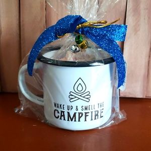 Peppermint Mocha Scented Soy Candle in 12oz. reusable mug.